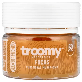 Focus, Functional Mushrooms Gummies, Passionfruit Tangerine, 60 Gummies