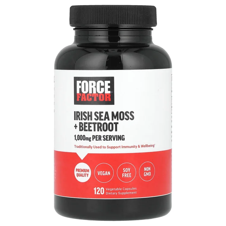 Irish Sea Moss + Beetroot, 120 Vegetable Capsules image 1