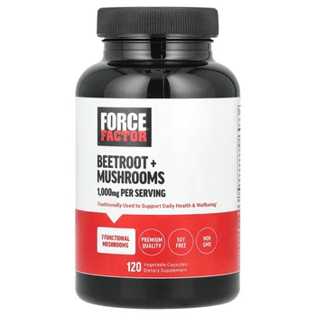 Beetroot + Mushrooms, 120 Vegetable Capsules