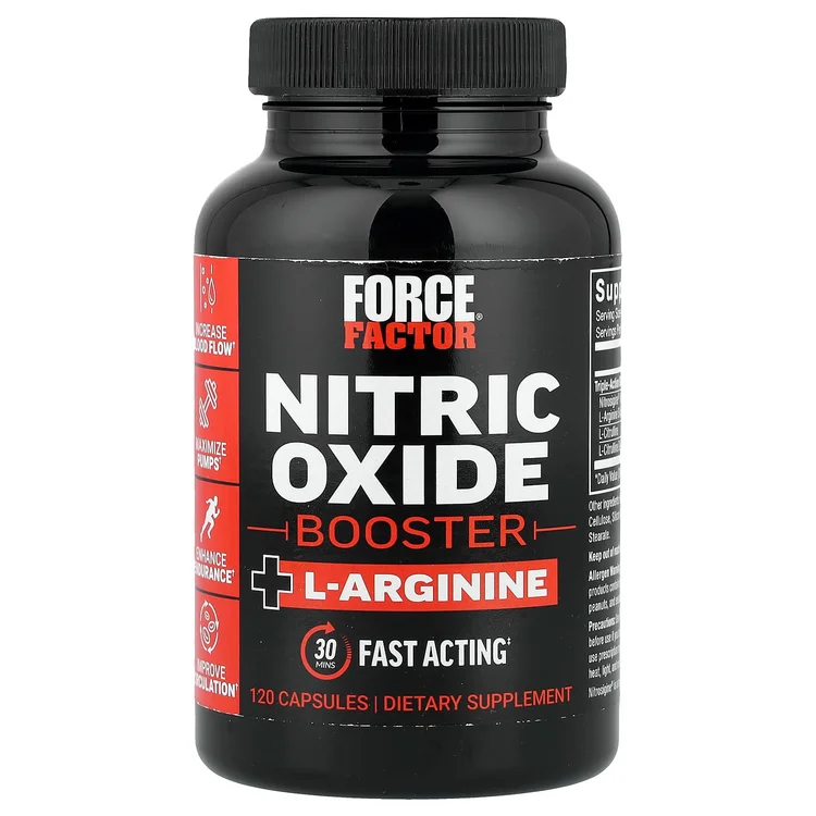 Nitric Oxide Booster + L-Arginine, 120 Capsules image 1