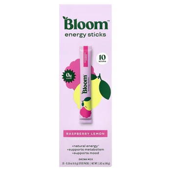 Energy Sticks, Raspberry Lemon, 10 Stick Packs, 0.16 oz (4.6 g) Each