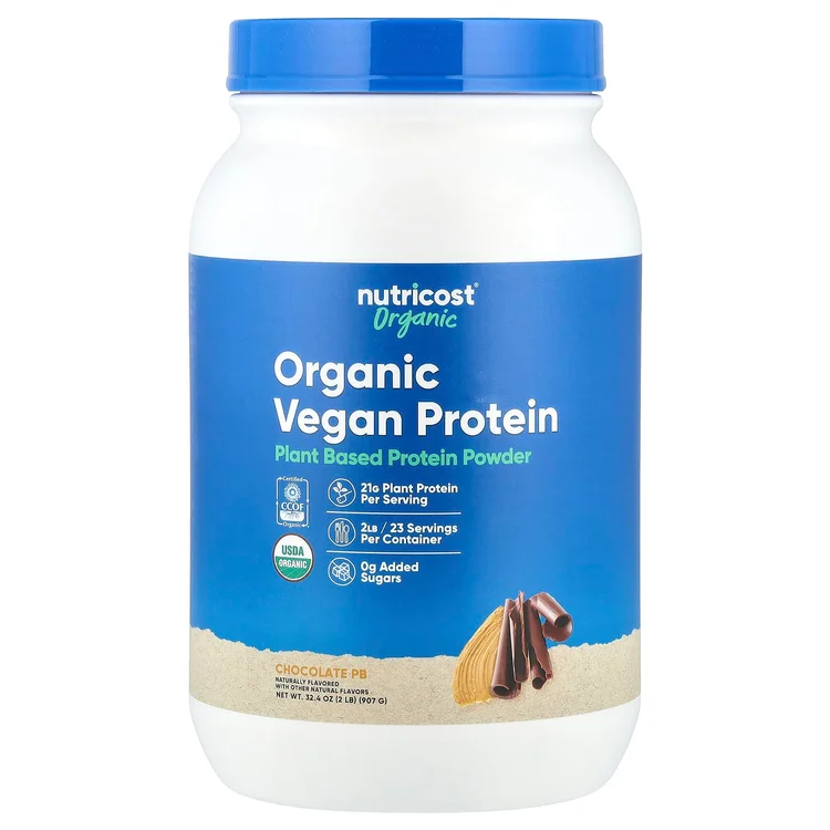 Organic Vegan Protein, Chocolate PB, 2 lb (907 g) image 1
