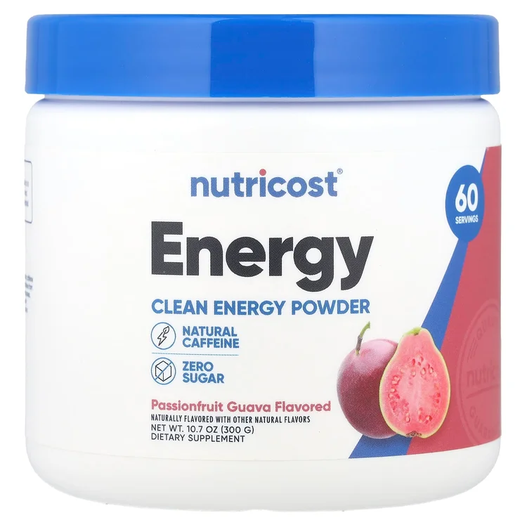 Energy, Clean Energy Powder, Passionfruit Guava, 10.7 oz (300 g) image 1