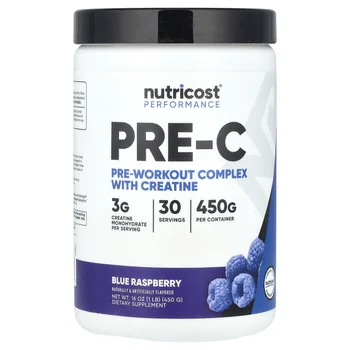 Performance, Pre-C, Pre-Workout Complex With Creatine, Blue Raspberry, 1 lb (450 g)