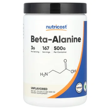Beta-Alanine, Unflavored, 17.9 oz (500 g)