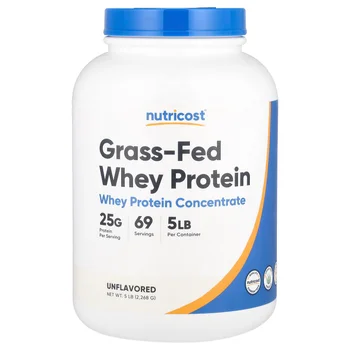 Grass-Fed Whey Protein Concentrate, Unflavored, 5 lb (2,268 g)
