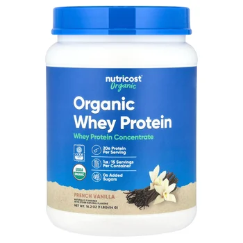 Organic Whey Protein, French Vanilla, 1 lb (454 g)