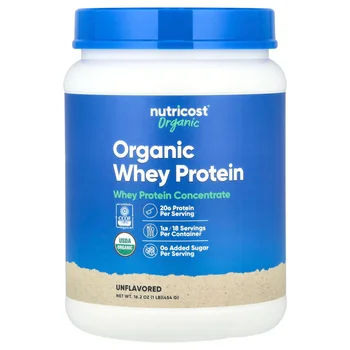 Organic Whey Protein, Unflavored, 1 lb (454 g)