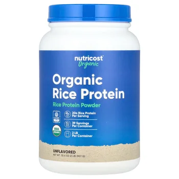 Organic Rice Protein Powder, Unflavored, 2 lb (907 g)