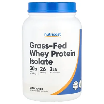 Grass-Fed Whey Protein Isolate, Unflavored, 2 lb (907 g)