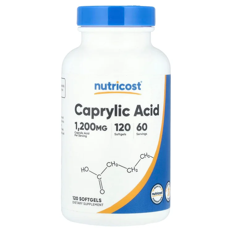 Caprylic Acid, 120 Softgels (600 mg per Softgel) image 1