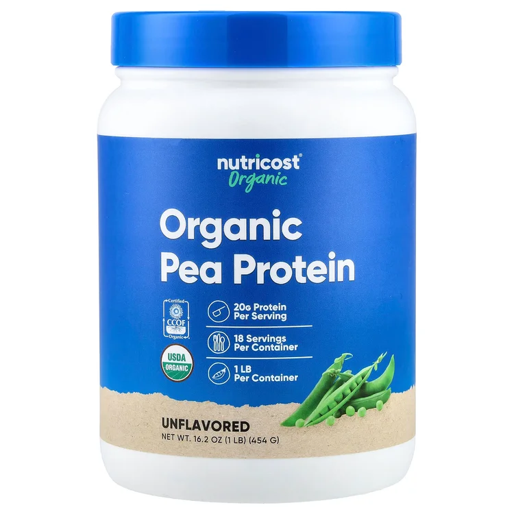 Organic Pea Protein, Unflavored, 1 lb (454 g) image 1