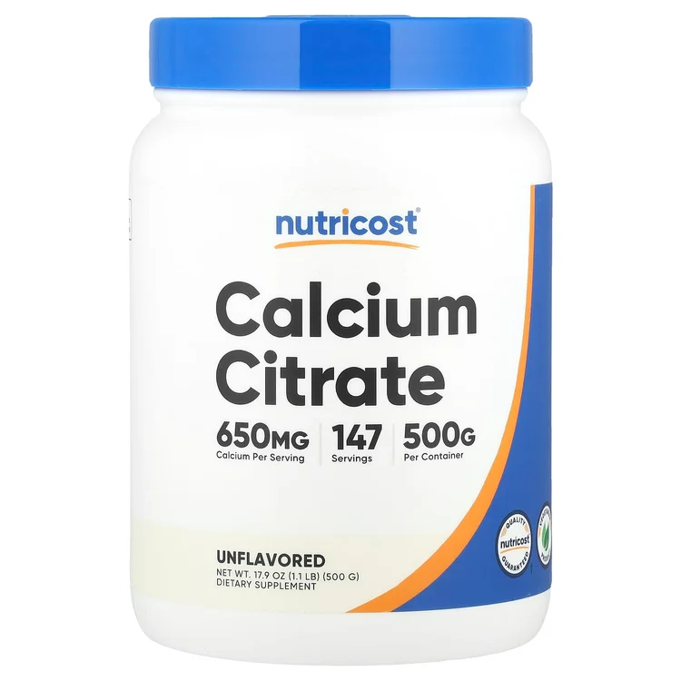 Calcium Citrate, Unflavored, 17.9 oz (500 g) image 1