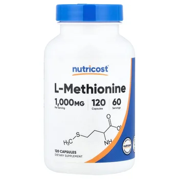 L-Methionine, 120 Capsules (500 mg per Capsule)