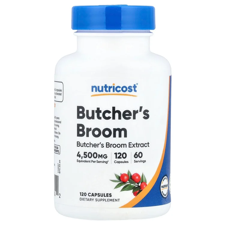 Butcher's Broom, 120 Capsules (150 mg per Capsule) image 1