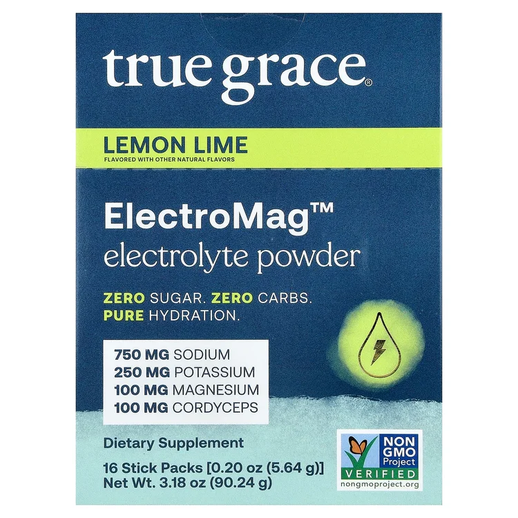 ElectroMag™, Electrolyte Powder, Lemon Lime, 16 Stick Packs, 0.20 oz (5.64 g) Each image 1