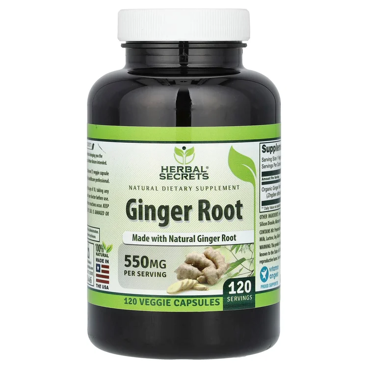 Ginger Root, 550 mg, 120 Veggie Capsules image 1