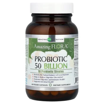 Amazing Flora™, Probiotic, 50 Billion, 60 Veggie Capsules