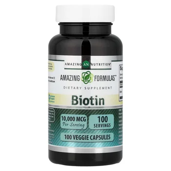 Biotin, 10,000 mcg, 100 Veggie Capsules
