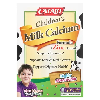 Children's Milk Calcium Formula, Zinc, 50 Chewable Tablets