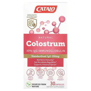 Natural Colostrum 30% IgG Immunoglobulin, 30 Capsules (500 mg Per Capsule)