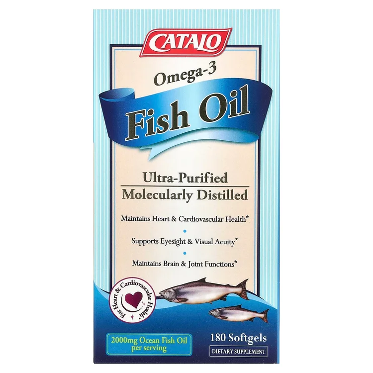 Omega-3 Fish Oil, 180 Softgels (1,000 mg per Serving) image 1