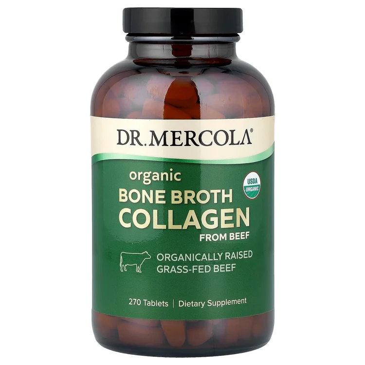 Organic Bone Broth Collagen from Beef, 270 Tablets image 1