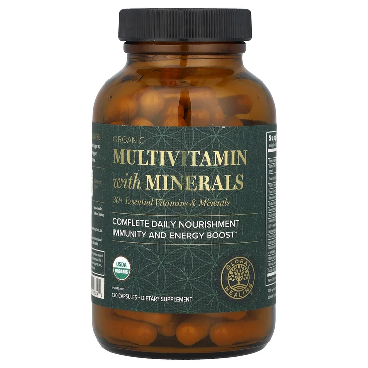 Organic Multivitamin with Minerals, 120 Capsules image 1