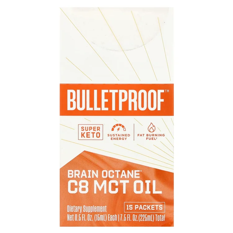 Brain Octane® C8 MCT Oil , 15 Packets, 0.5 fl oz (15 ml) Each image 1