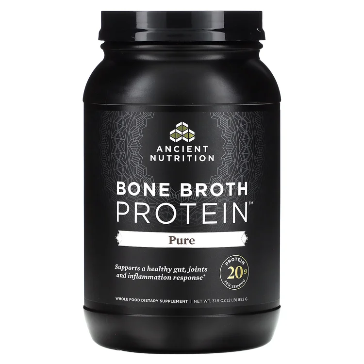 Bone Broth Protein, Pure, 2 lb (892 g) image 1