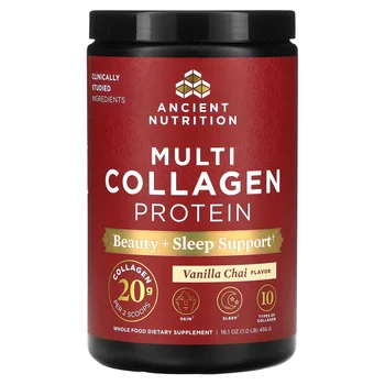 Multi Collagen Protein, Beauty + Sleep Support, Vanilla Chai, 1 lb (456 g)