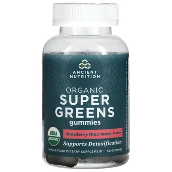 Organic Super Greens Gummies, Strawberry Watermelon, 50 Gummies