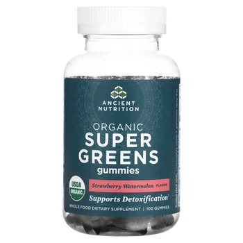 Organic Super Greens Gummies, Strawberry Watermelon, 100 Gummies