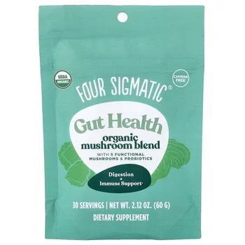 Gut Health, Organic Mushroom Blend, Caffeine Free, 2.12 oz (60 g)