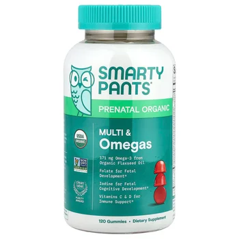 Organic Prenatal Multi & Omegas, Grape, Blueberry & Mixed Berry, 120 Gummies