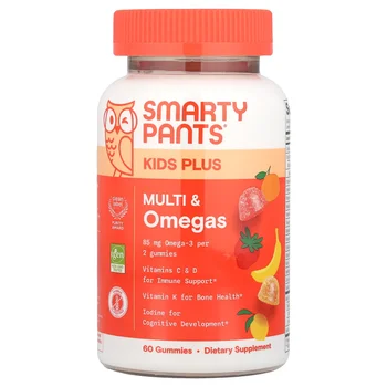 Kids Plus, Multi & Omegas Gummies, Lemon, Orange, and Strawberry Banana, 60 Gummies