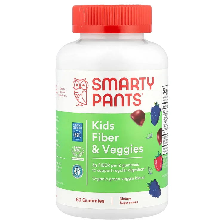 Kids Fiber & Veggies Gummies, Mixed Berry, 60 Gummies image 1