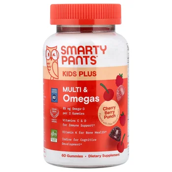 Kids Plus, Multi & Omegas Gummies, Cherry Berry Punch, 60 Gummies