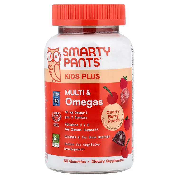 Kids Plus, Multi & Omegas Gummies, Cherry Berry Punch, 60 Gummies image 1