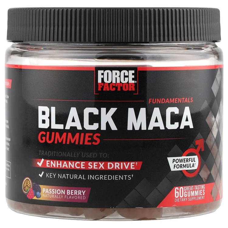 Fundamentals, Black Maca Gummies, Passion Berry, 60 Gummies image 1