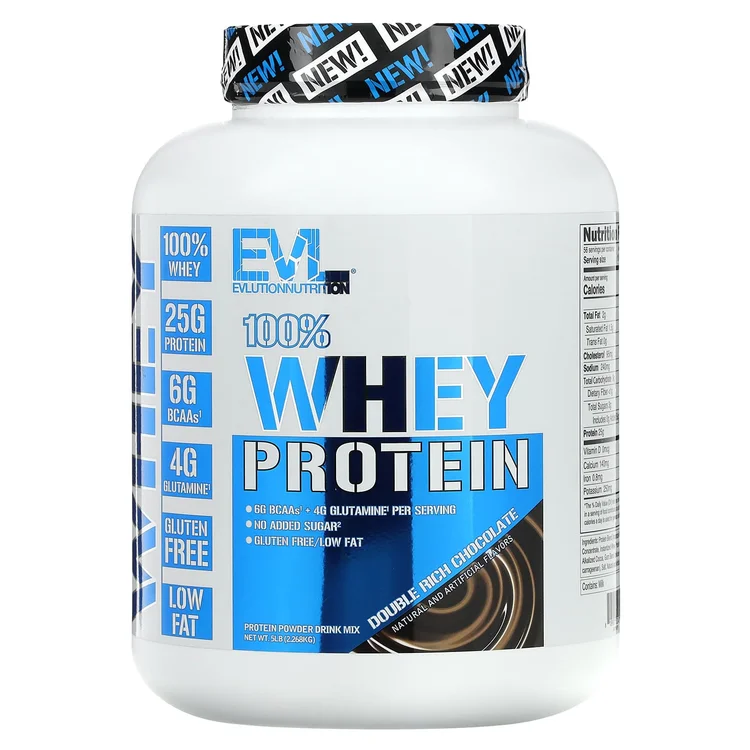 100% Whey Protein, Double Rich Chocolate, 5lb (2.268 kg) image 1