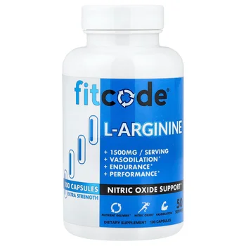 L-Arginine, 100 Capsules (750 mg per Capsule)