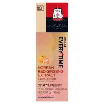 Korean Red Ginseng Extract, Everytime, Grapefruit, 10 Sticks, 0.34 fl oz (10 ml) Each