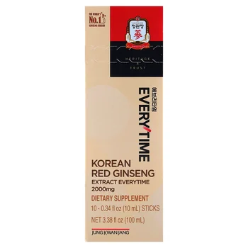 Korean Red Ginseng Extract, Everytime, 10 Sticks, 0.34 fl oz (10 ml) Each