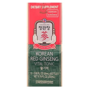 Korean Red Ginseng Vital Tonic, 10 Bottles, 0.68 fl oz (20 ml) Each