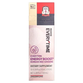 Korean Red Ginseng, Everytime Energy Boost, 10 Sticks, 0.34 fl oz (10 ml) Each