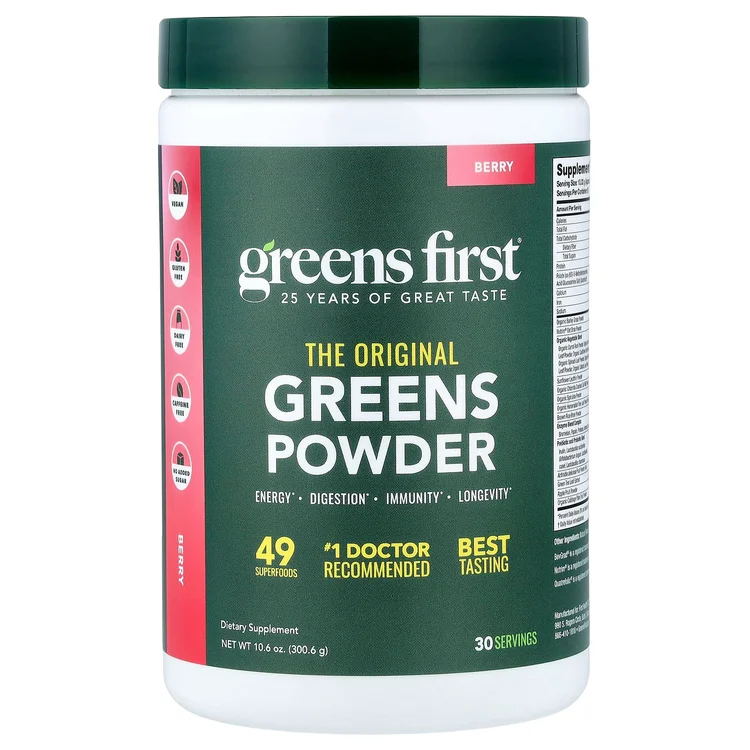 Greens Powder, Berry, 10.6 oz (300.6 g) image 1