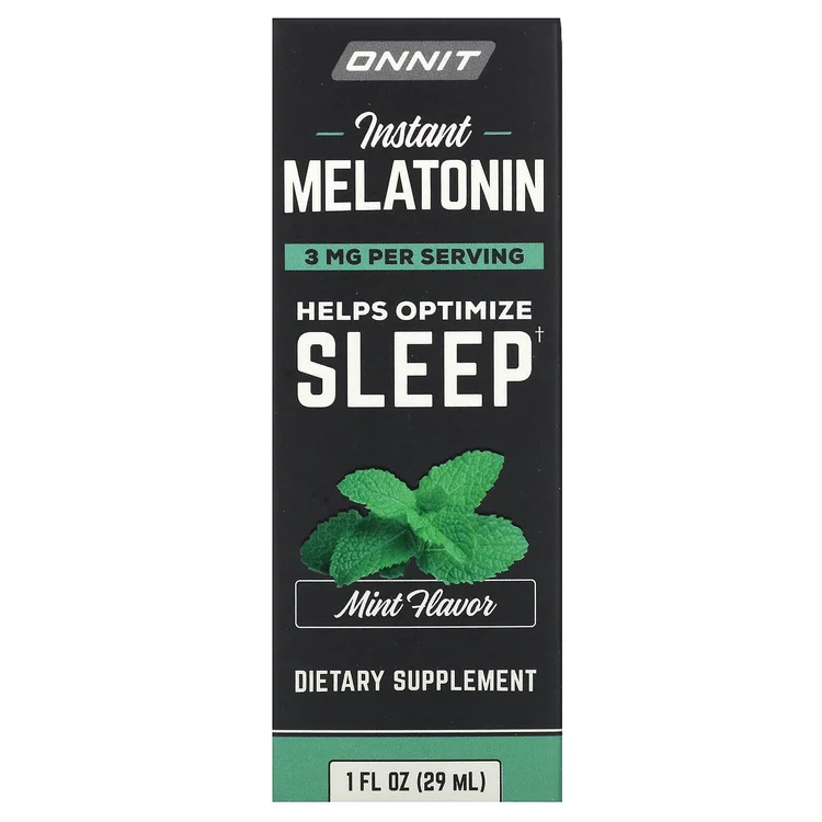 Instant Melatonin, Mint, 3 mg, 1 fl oz (29 ml) image 1