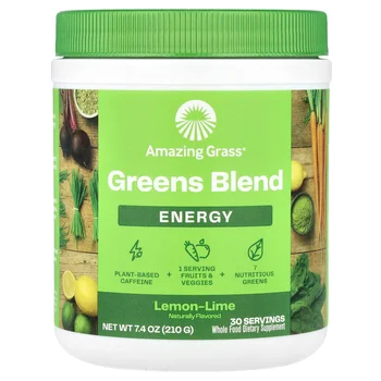 Greens Blend, Energy, Lemon Lime, 7.4 oz (210 g)