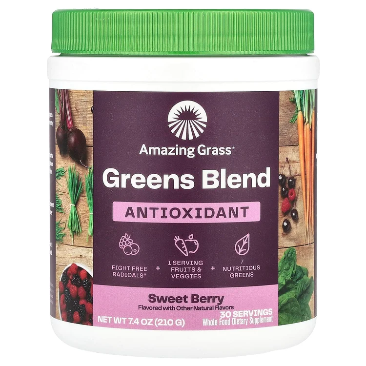 Green Blend, Antioxidant, Sweet Berry, 7.4 oz (210 g) image 1